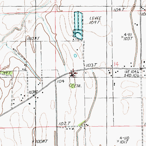 Topographic Map of Macedonia Church, LA