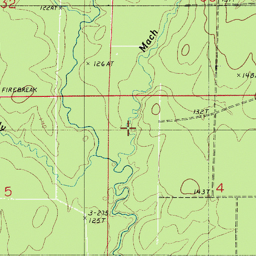 Topographic Map of Mach Branch, LA