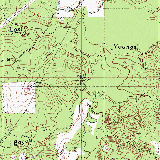 Topographic Map of Madden Bayou, LA