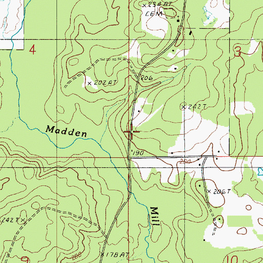 Topographic Map of Madden School, LA