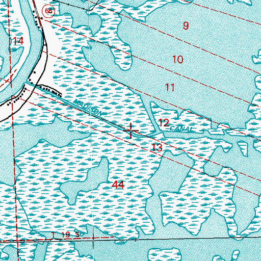 Topographic Map of Madison Canal, LA
