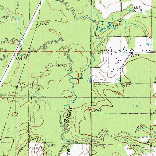 Topographic Map of Magason Branch, LA