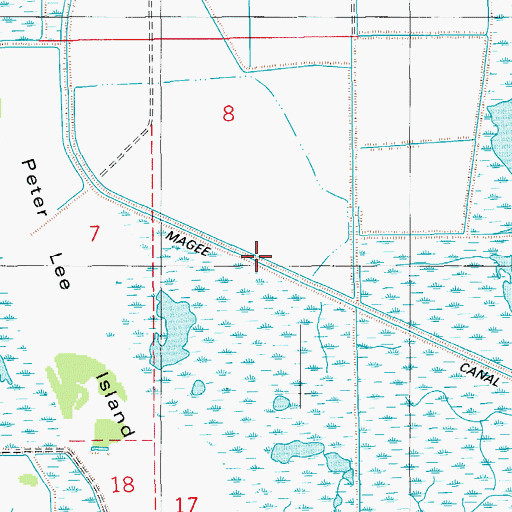 Topographic Map of Magee Canal, LA
