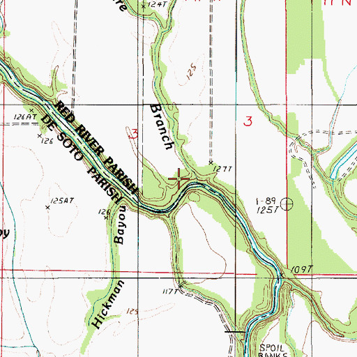 Topographic Map of Maguire Branch, LA