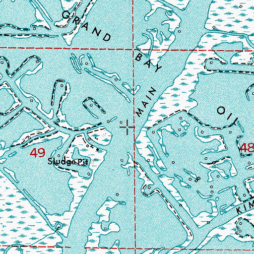 Topographic Map of Main Pass, LA