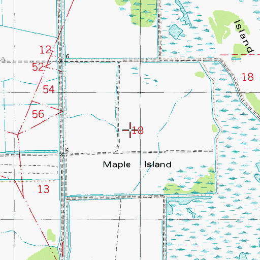 Topographic Map of Maple Island, LA