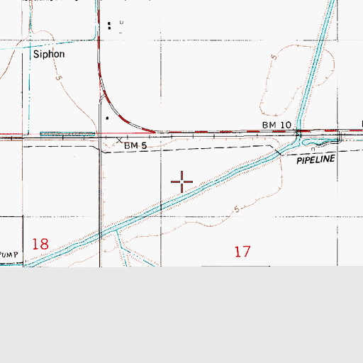 Topographic Map of Maree Michel Canal, LA