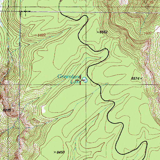 Topographic Map of Greenland Lake, AZ