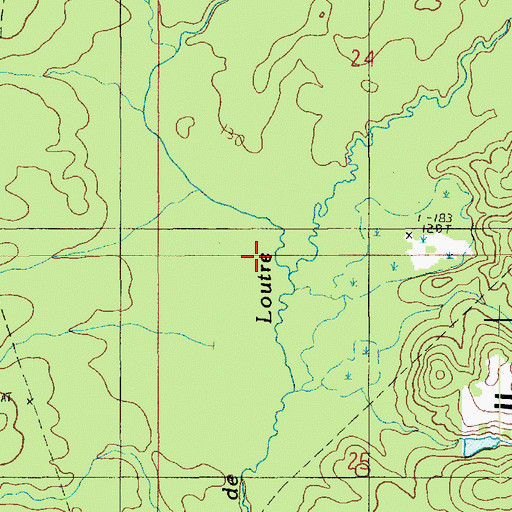 Topographic Map of Mark Beach Bayou, LA