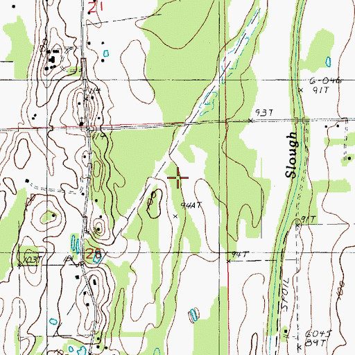 Topographic Map of Martin Slough, LA