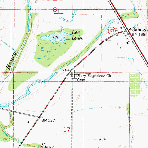 Topographic Map of Mary Magdalene Church, LA