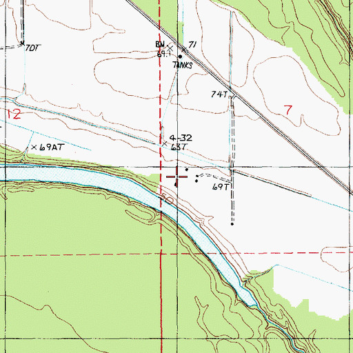 Topographic Map of Marydale Plantation, LA