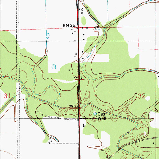 Topographic Map of Maxie Church, LA