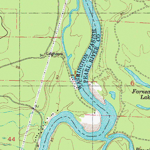 Topographic Map of Mayfield Creek, LA