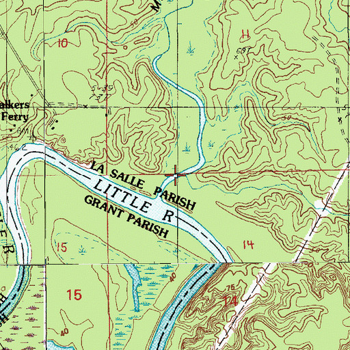 Topographic Map of Mayhew Hollow, LA