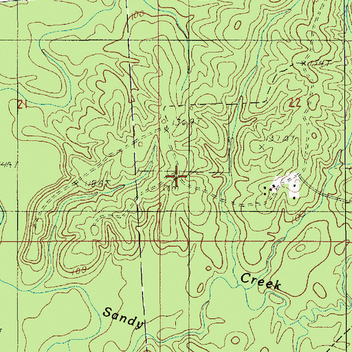 Topographic Map of McBroom Cemetery, LA