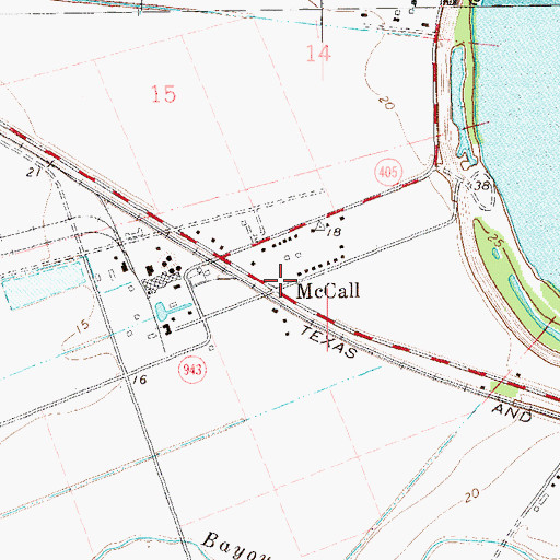 Topographic Map of McCall, LA