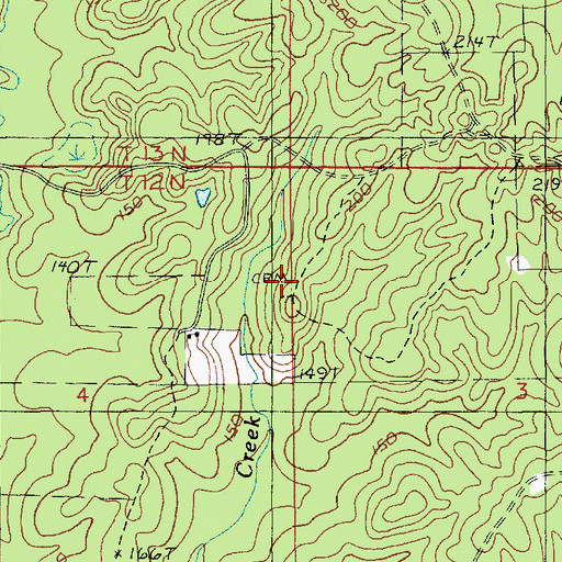 Topographic Map of McCarty Cemetery, LA