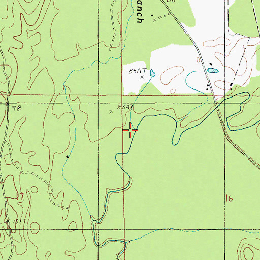 Topographic Map of McClellen Branch, LA