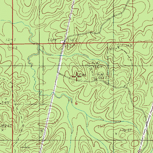 Topographic Map of McDaniel Cemetery, LA