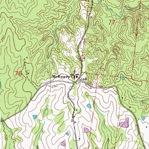 Topographic Map of McKowen Church, LA