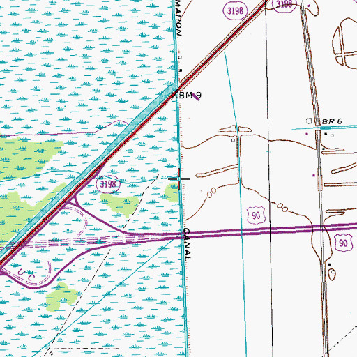 Topographic Map of McMahon Canal, LA