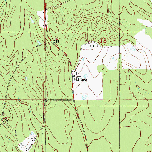 Topographic Map of McMillion Cemetery, LA