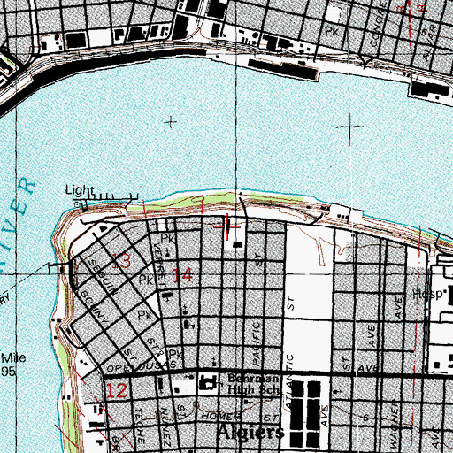 Topographic Map of McNeely Playground, LA