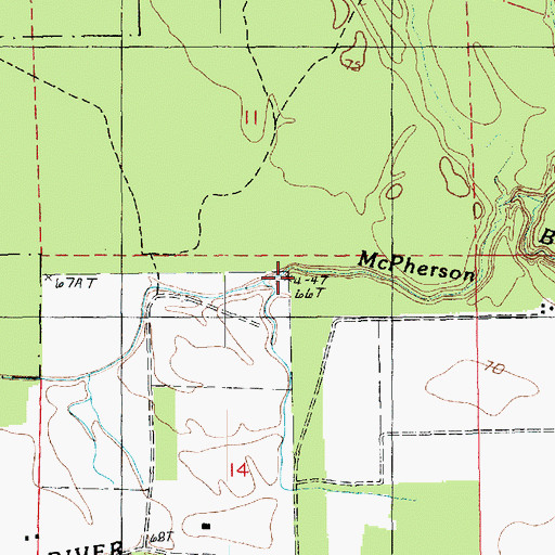 Topographic Map of McPherson Bayou, LA