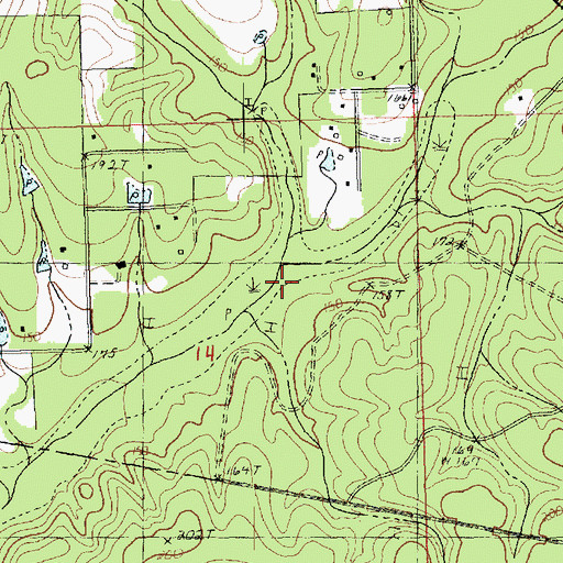 Topographic Map of Middle Prong Bogue Falaya, LA