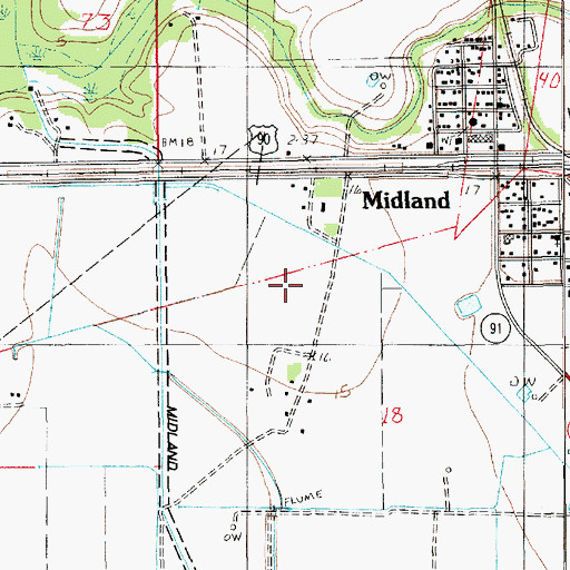 Topographic Map of Midland Gas Field, LA