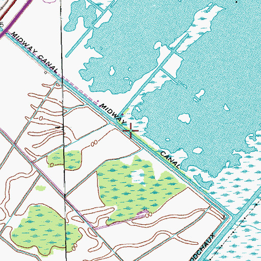 Topographic Map of Midway Canal, LA