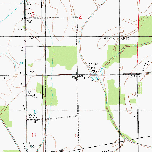 Topographic Map of Midway Church, LA