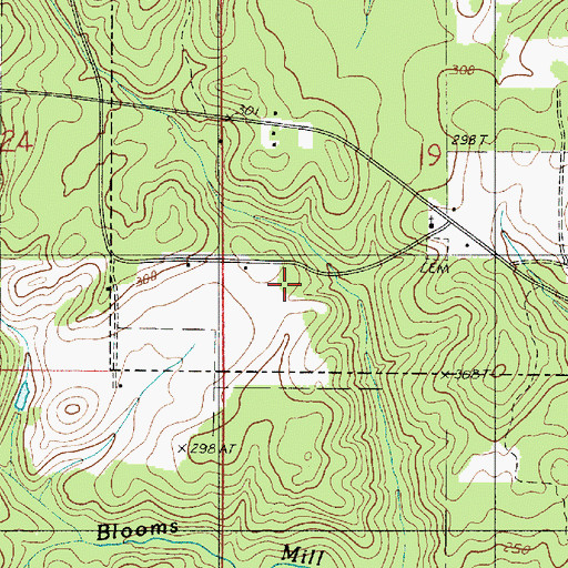 Topographic Map of Midway School, LA