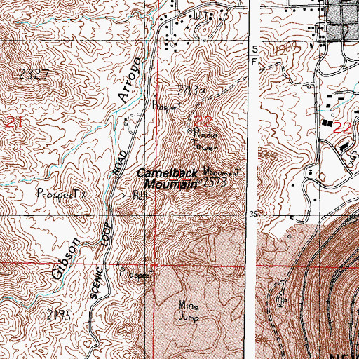 Topographic Map of Greenway Cross, AZ