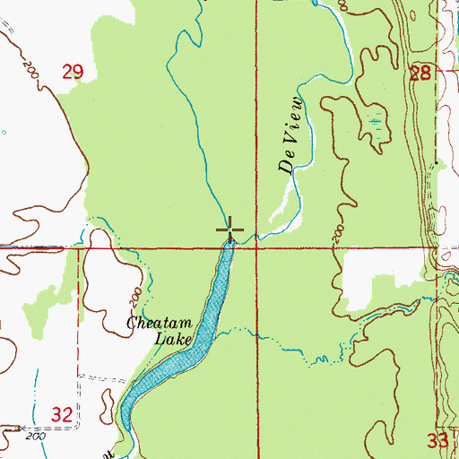 Topographic Map of Possum Creek, AR