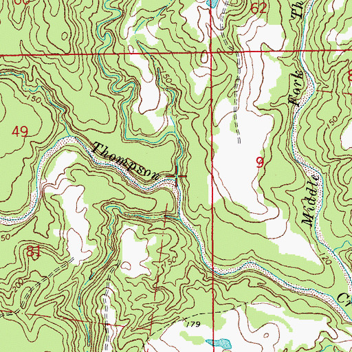 Topographic Map of Mill Creek, LA