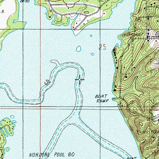 Topographic Map of Mill Creek, LA