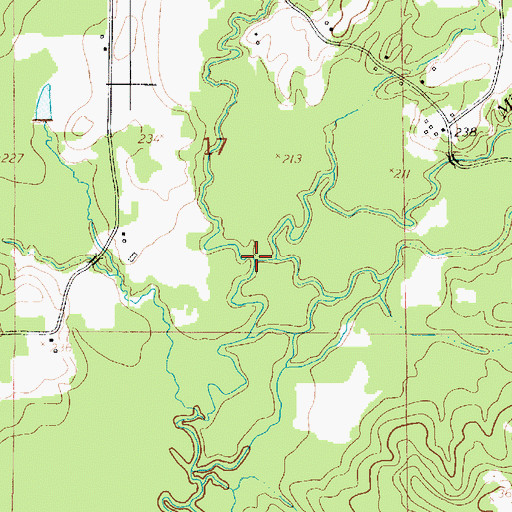 Topographic Map of Mill Creek, LA