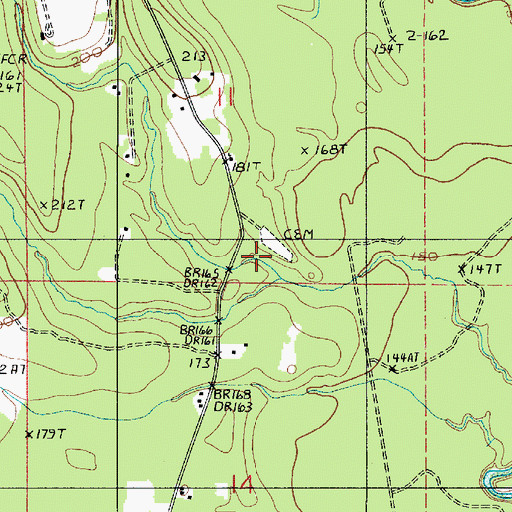 Topographic Map of Miller Cemetery, LA