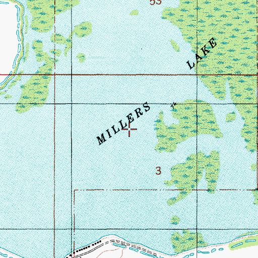 Topographic Map of Millers Lake, LA