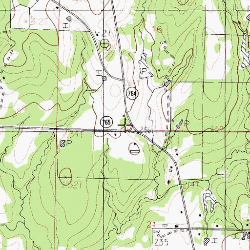 Topographic Map of Mim Springs Church, LA