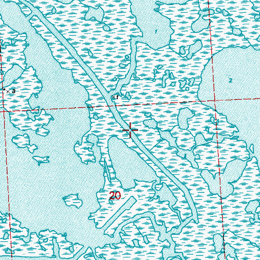 Topographic Map of Mink Bayou, LA