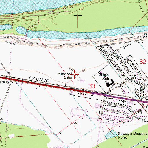 Topographic Map of Minorca Cemetery, LA