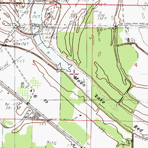 Topographic Map of Moon Lake Bed, LA