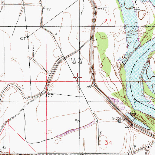 Topographic Map of Moreau Lake, LA