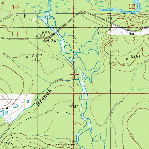 Topographic Map of Morgan Branch, LA