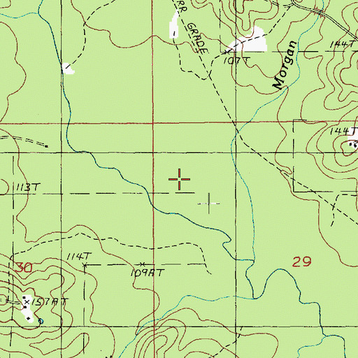 Topographic Map of Morgan Creek, LA