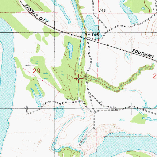 Topographic Map of Morgan Creek, LA