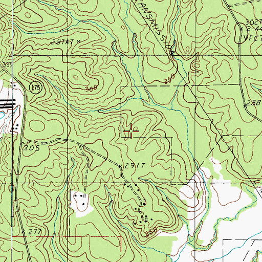 Topographic Map of Morning Star Church, LA